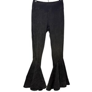 Earthbound Trading Co Black Flare Bell Bottom Pants Size Medium Boho Hippie Yoga